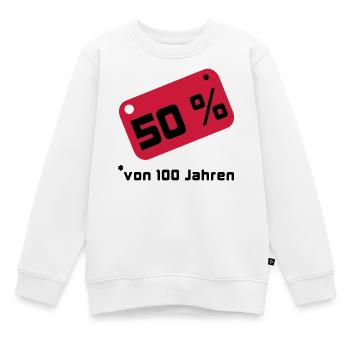 50 % ... von 100 Jahren - Kinder Premium Organic Sweatshirt - Weiß - Vorne - AI Model Kid Male (0cm)