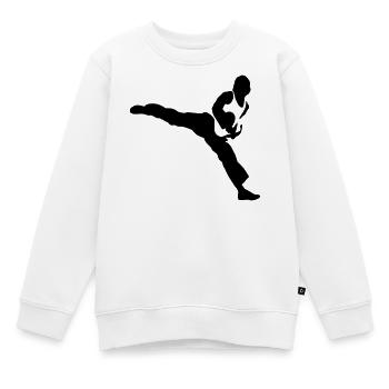 Taekwondo - Kinder Premium Organic Sweatshirt - Weiß - Vorne - AI Model Kid Male (0cm)