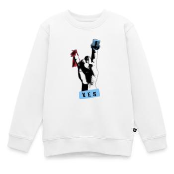 Chemise de mariage à la main Rock n Roll - Sweat Premium enfant bio - blanc - Devant - AI Model Kid Male (0cm)