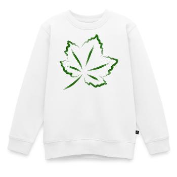 Dekoratives Blatt - Kinder Premium Organic Sweatshirt - Weiß - Vorne - AI Model Kid Male (0cm)