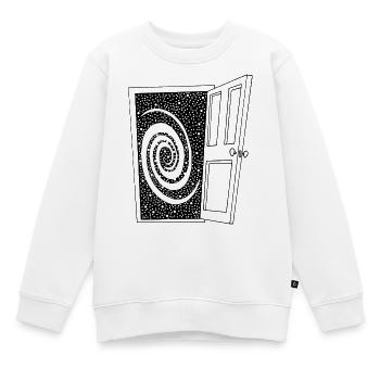 Tür zum Universum offen - Kinder Premium Organic Sweatshirt - Weiß - Vorne - AI Model Kid Male (0cm)