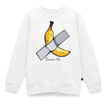 Croix banane avec bandage - Sweat Premium enfant bio - blanc - Devant - AI Model Kid Male (0cm)