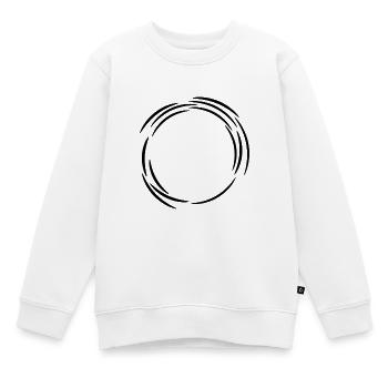 Kreis Design Linie Linien - Kinder Premium Organic Sweatshirt - Weiß - Vorne - AI Model Kid Male (0cm)