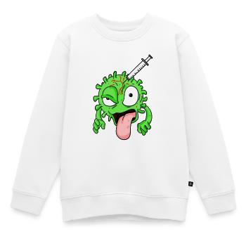 Virus vacciné - Sweat Premium enfant bio - blanc - Devant - AI Model Kid Male (0cm)