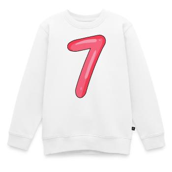 Number 7 - Number 7 - Kids Premium Organic Sweatshirt - white - Front - AI Model Kid Male (0cm)