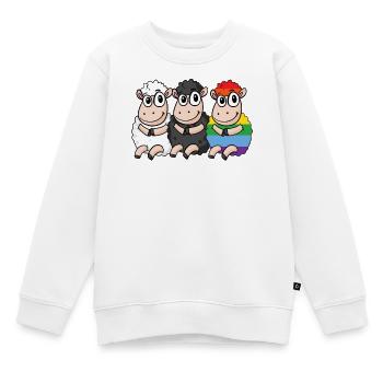 Schwarzes Schaf - Regenbogen Schaf - Kinder Premium Organic Sweatshirt - Weiß - Vorne - AI Model Kid Male (0cm)