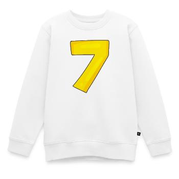 Number 7 - Number 7 - Kids Premium Organic Sweatshirt - white - Front - AI Model Kid Male (0cm)
