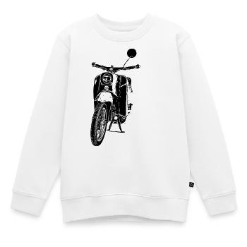 Schwalbe Moped - Kinder Premium Organic Sweatshirt - Weiß - Vorne - AI Model Kid Male (0cm)