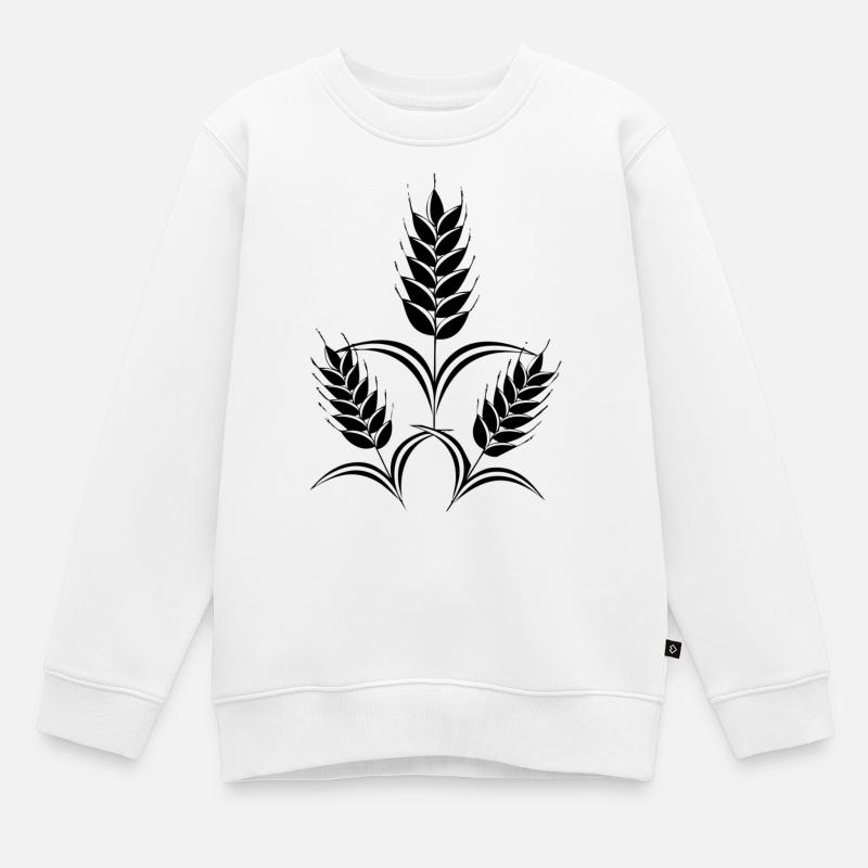 3 Ähren - Kinder Premium Organic Sweatshirt - Weiß