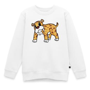 Tigre à dents de sabre - Sweat Premium enfant bio - blanc - Devant - AI Model Kid Male (0cm)