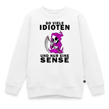 Sensenmann Damen Sarkastisch Provokation - Kinder Premium Organic Sweatshirt - Weiß - Vorne - AI Model Kid Male (0cm)