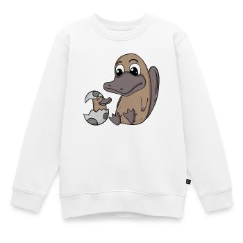 Schnabeltier Mama mit Baby Schnabeltier - Kinder Premium Organic Sweatshirt - Weiß - Vorne - AI Model Kid Male (0cm)