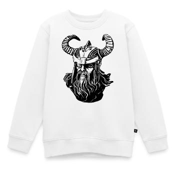 Odin Wikinger - Kinder Premium Organic Sweatshirt - Weiß - Vorne - AI Model Kid Male (0cm)