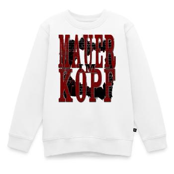 MUR DANS LA TÊTE - Sweat Premium enfant bio - blanc - Devant - AI Model Kid Male (0cm)