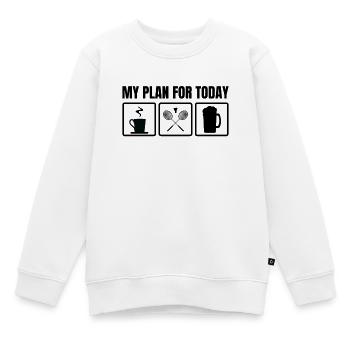 Plan for today - Kids Premium Organic Sweatshirt - white - Front - AI Model Kid Male (0cm)