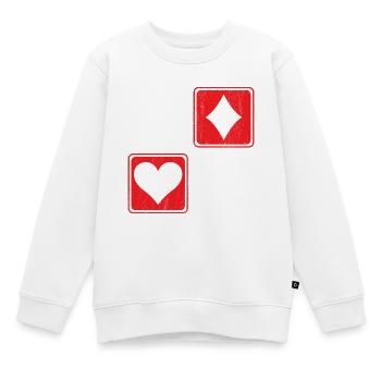Poker Card Gambling Casino Gambler Game Hand Bluff - Sweat Premium enfant bio - blanc - Devant - AI Model Kid Male (0cm)