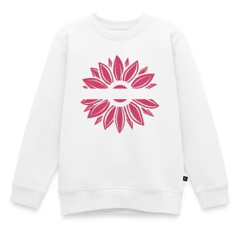 Sensibilisation au myélome multiple Bourgogne Sunflowe - Sweat Premium enfant bio - blanc - Devant - AI Model Kid Male (0cm)