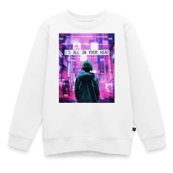 Tout est dans votre tête Vaporwave Problème esthétique - Sweat Premium enfant bio - blanc - Devant - AI Model Kid Male (0cm)
