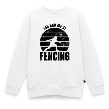 Lustiger Fechter Witz - Kinder Premium Organic Sweatshirt - Weiß - Vorne - AI Model Kid Male (0cm)