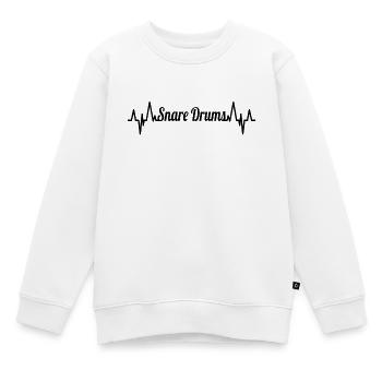 Trommel Herzlinie - Kinder Premium Organic Sweatshirt - Weiß - Vorne - AI Model Kid Male (0cm)