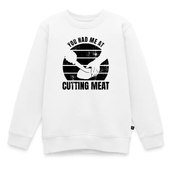 Schlachter Spruch - Kinder Premium Organic Sweatshirt - Weiß - Vorne - AI Model Kid Male (0cm)