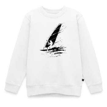 Windsurfer - Kinder Premium Organic Sweatshirt - Weiß - Vorne - AI Model Kid Male (0cm)