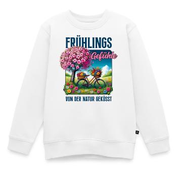 Frühling Gartenparty Outfit Natur Geschenk - Kinder Premium Organic Sweatshirt - Weiß - Vorne - AI Model Kid Male (0cm)