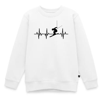 Skifahrer Herzlinie - Kinder Premium Organic Sweatshirt - Weiß - Vorne - AI Model Kid Male (0cm)