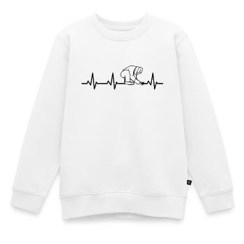 Schweißer Herzlinie - Kinder Premium Organic Sweatshirt - Weiß - Vorne - AI Model Kid Male (0cm)