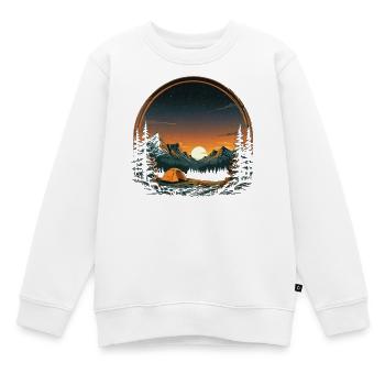 Outdoor Sonnenuntergang - Kinder Premium Organic Sweatshirt - Weiß - Vorne - AI Model Kid Male (0cm)