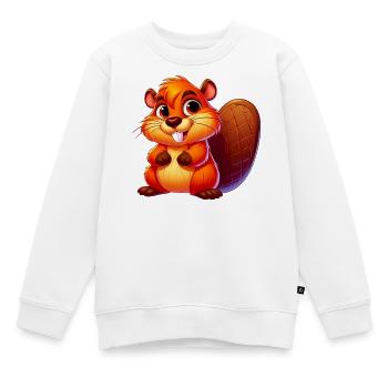 Bieber - Kinder Premium Organic Sweatshirt - Weiß - Vorne - AI Model Kid Male (0cm)