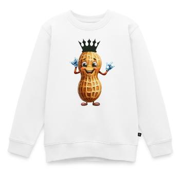 Erdnuss König Erdnusse Nuss Nüsse Erdnüsse - Kinder Premium Organic Sweatshirt - Weiß - Vorne - AI Model Kid Male (0cm)