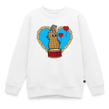 Peanut Hippie Chaman Batteur Coeur Enfants - Sweat Premium enfant bio - blanc - Devant - AI Model Kid Male (0cm)
