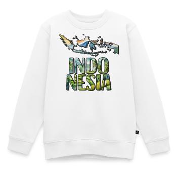 Aquarell Landkarte Indonesien - Kinder Premium Organic Sweatshirt - Weiß - Vorne - AI Model Kid Male (0cm)
