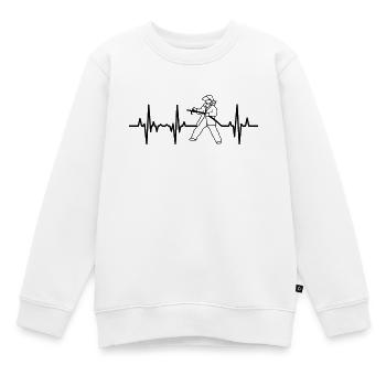 Feuerwehrmann Herzklopfen - Kinder Premium Organic Sweatshirt - Weiß - Vorne - AI Model Kid Male (0cm)