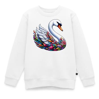 Schwan - Kinder Premium Organic Sweatshirt - Weiß - Vorne - AI Model Kid Male (0cm)