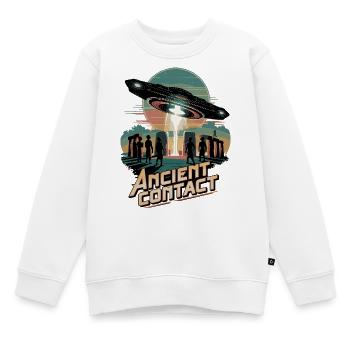 Uralte Astronauten-Begegnung mit Stonehenge UFO - Kinder Premium Organic Sweatshirt - Weiß - Vorne - AI Model Kid Male (0cm)