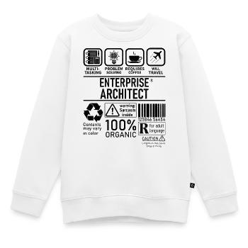 Enterprise Architect multi tasking problem solving - Kinder Premium Organic Sweatshirt - Weiß - Vorne - AI Model Kid Male (0cm)
