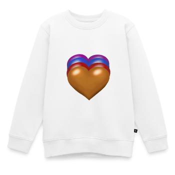 Herz Herzen herzlich - Kinder Premium Organic Sweatshirt - Weiß - Vorne - AI Model Kid Male (0cm)