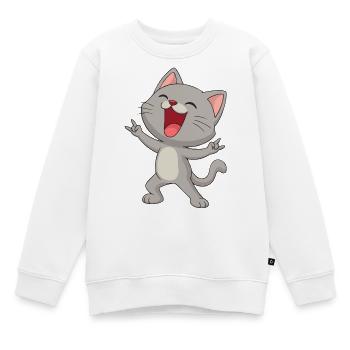 Rock'n'Roll Miez - Kinder Premium Organic Sweatshirt - Weiß - Vorne - AI Model Kid Male (0cm)