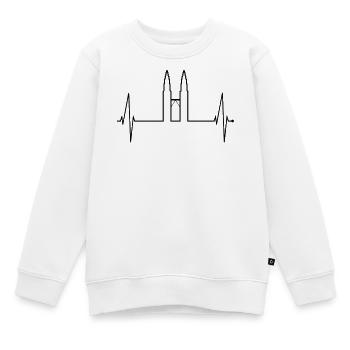 Kuala Lumpur Skyline Herzschlag Malaysia Love KLCC - Kinder Premium Organic Sweatshirt - Weiß - Vorne - AI Model Kid Male (0cm)