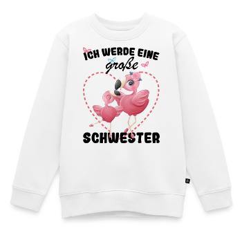 Nachwuchs Verkünden Ich Werde Große Schwester 2027 - Kinder Premium Organic Sweatshirt - Weiß - Vorne - AI Model Kid Male (0cm)