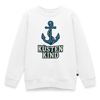 Küsten Kind Anker Motiv - Kinder Premium Organic Sweatshirt - Weiß - Vorne - AI Model Kid Male (0cm)