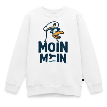 Kapitänsmöwe MOIN MOIN Motiv - Kinder Premium Organic Sweatshirt - Weiß - Vorne - AI Model Kid Male (0cm)