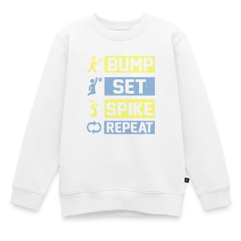 Bump Set Spike Repeat Volleyball - Sweat Premium enfant bio - blanc - Devant - AI Model Kid Male (0cm)