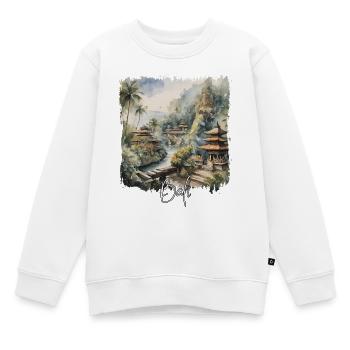 Aquarelle de Bali, Bali Indonésie - Sweat Premium enfant bio - blanc - Devant - AI Model Kid Male (0cm)