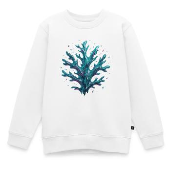 Abstrakte Koralle - Kinder Premium Organic Sweatshirt - Weiß - Vorne - AI Model Kid Male (0cm)