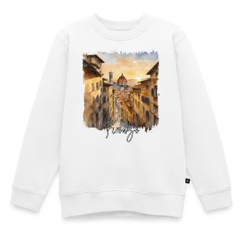 Aquarell von Florenz, Florenz Italien - Kinder Premium Organic Sweatshirt - Weiß - Vorne - AI Model Kid Male (0cm)