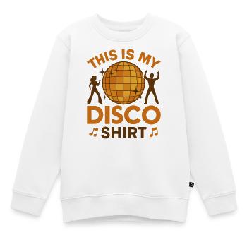 Disco des années 70 des années 80 Disco Party Outfit Discothèque - Sweat Premium enfant bio - blanc - Devant - AI Model Kid Male (0cm)