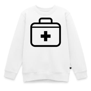 trousse de secours - Sweat Premium enfant bio - blanc - Devant - AI Model Kid Male (0cm)